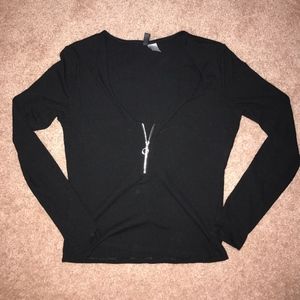 Black Zipper Top